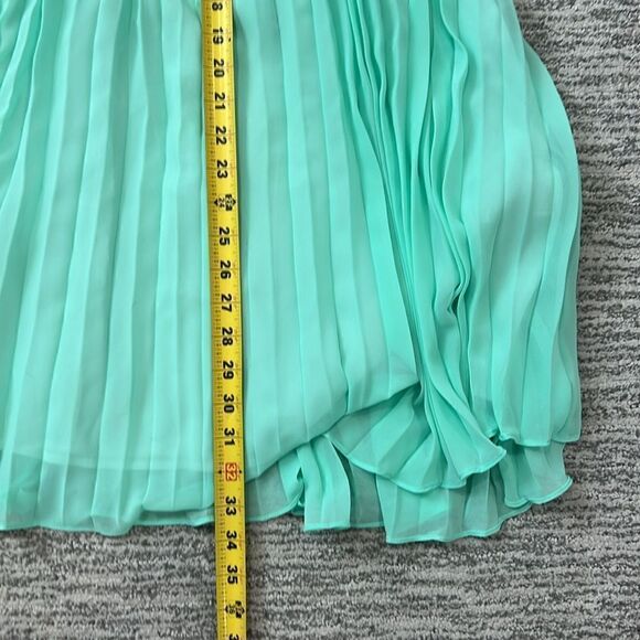 NWT AMUR MIMI HALTER NECK FRILL MINI DRESS Miami Sky Size 0 - Picture 12 of 16